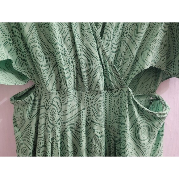 Maje MFPRO2401 Rimaro Dress NWT 42 Vert Ethnique Cupro Viscose –No Belt SS22 - Picture 7 of 16